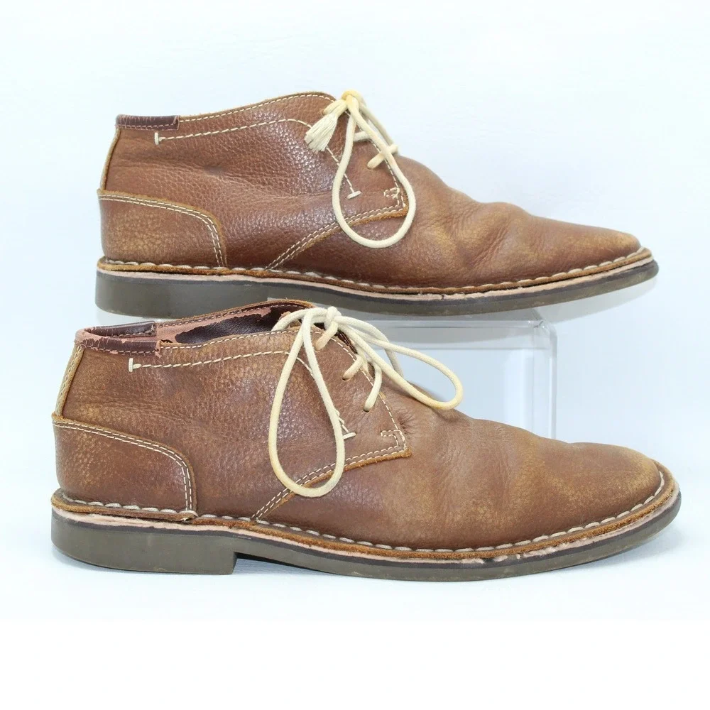 Kenneth Cole Reaction Desert Wind Mens 8.5 M‎ Tan Leather Chukka Boots Brown